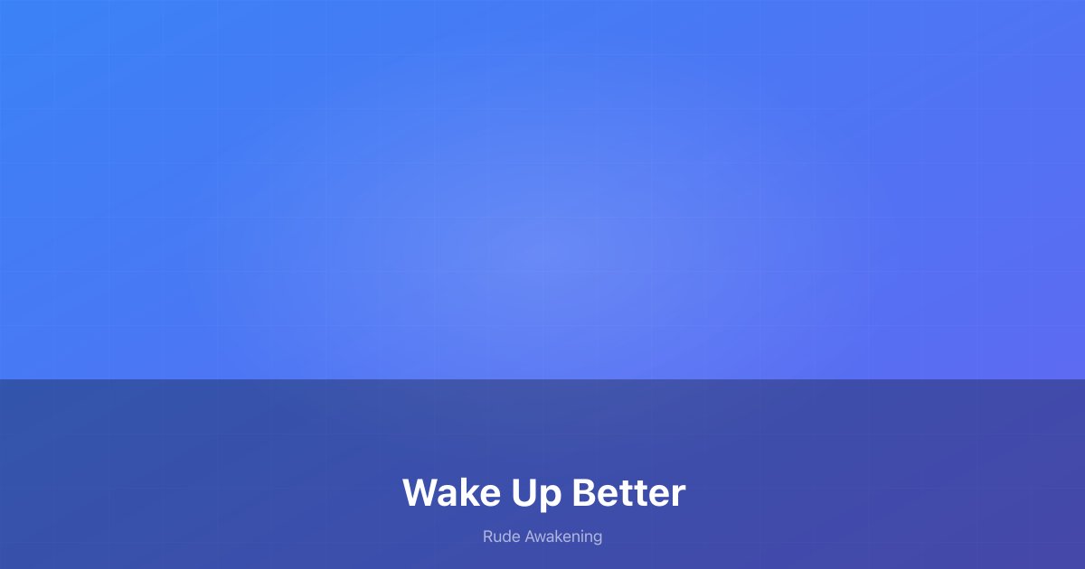 Person waking up refreshed and stretching in morning sunlight